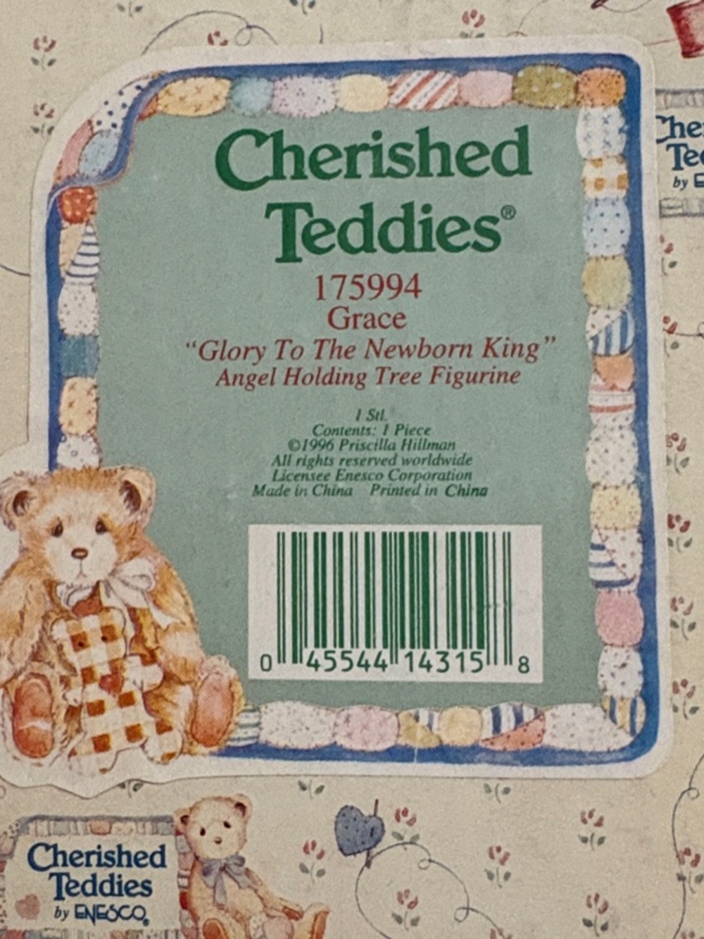 Cherished Teddies-Grace-Bear Figurine - Picture 5 of 5